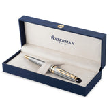 Waterman Expert Ballpoint Pen – Stainless Steel with Gold Trim