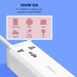 LDNIO Desktop Power Strip – 1 AC Outlet, 2 USB-A, 2 USB-C, 2500W (White)