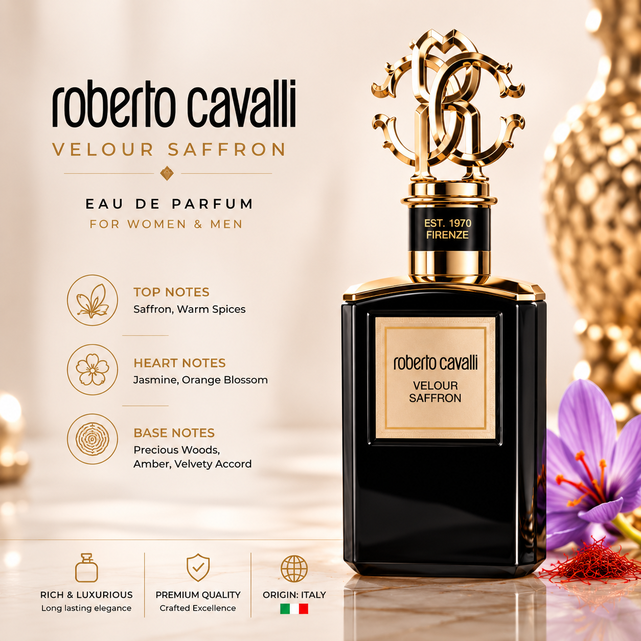 Roberto Cavalli Gold Collection Velour Saffron Eau de Parfum 100ml