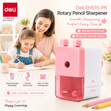 Deli EH515 Rotary Pencil Sharpener | Manual Hand-Crank Desktop Sharpener