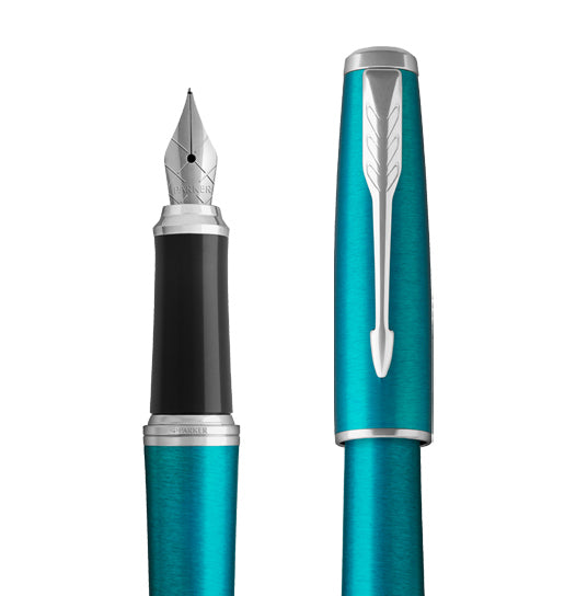 Parker Urban Core Fountain Pen – Vibrant Blue | Chrome Trim