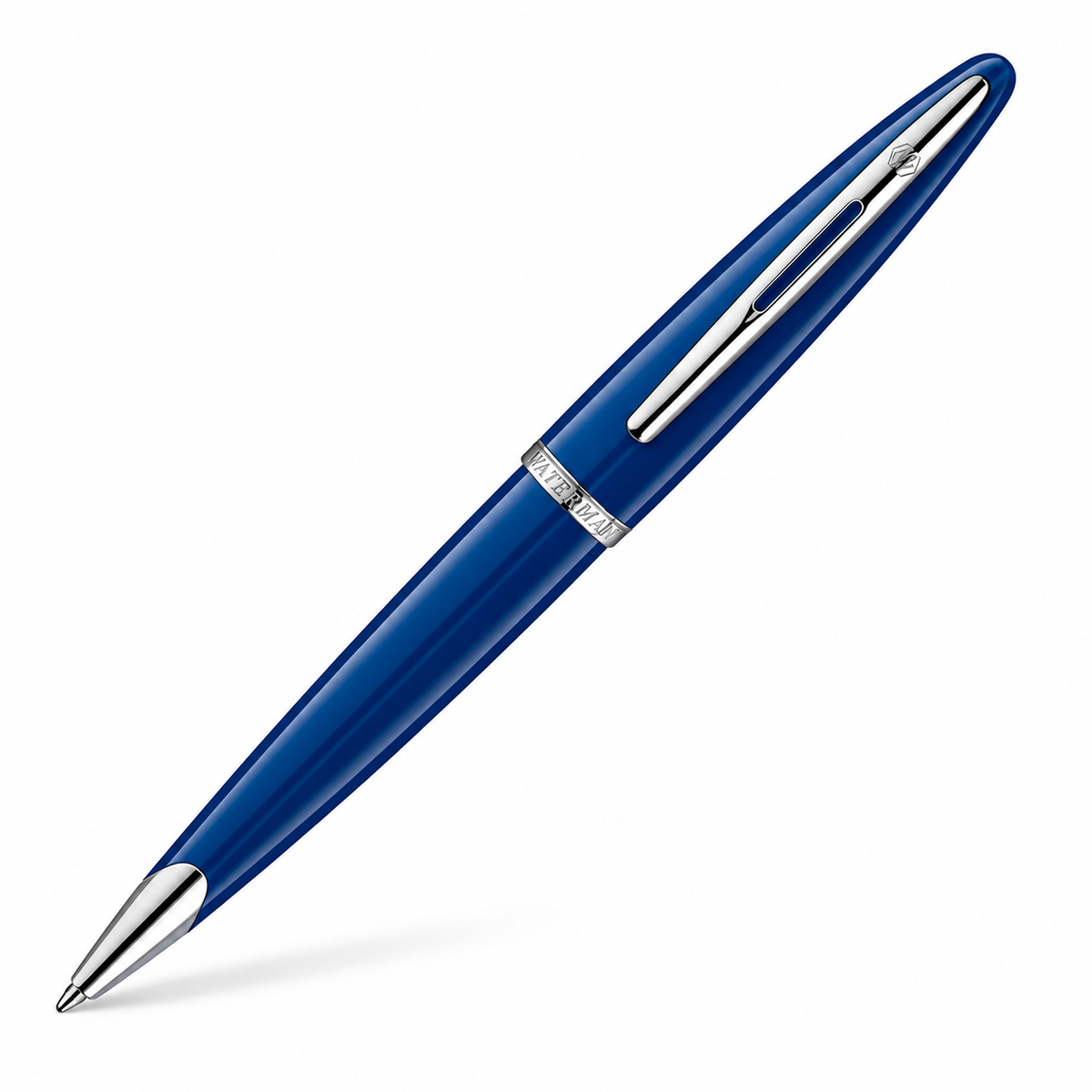 Waterman Carène Ballpoint Pen – Blue with Stainless Steel Trim