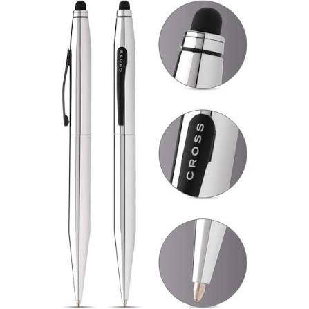 Cross Tech2 Chrome Ballpoint Pen with Stylus (AT0652-2)