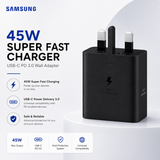 Samsung 45W USB-C Super Fast Charger Original – PD 3.0 Wall Adapter