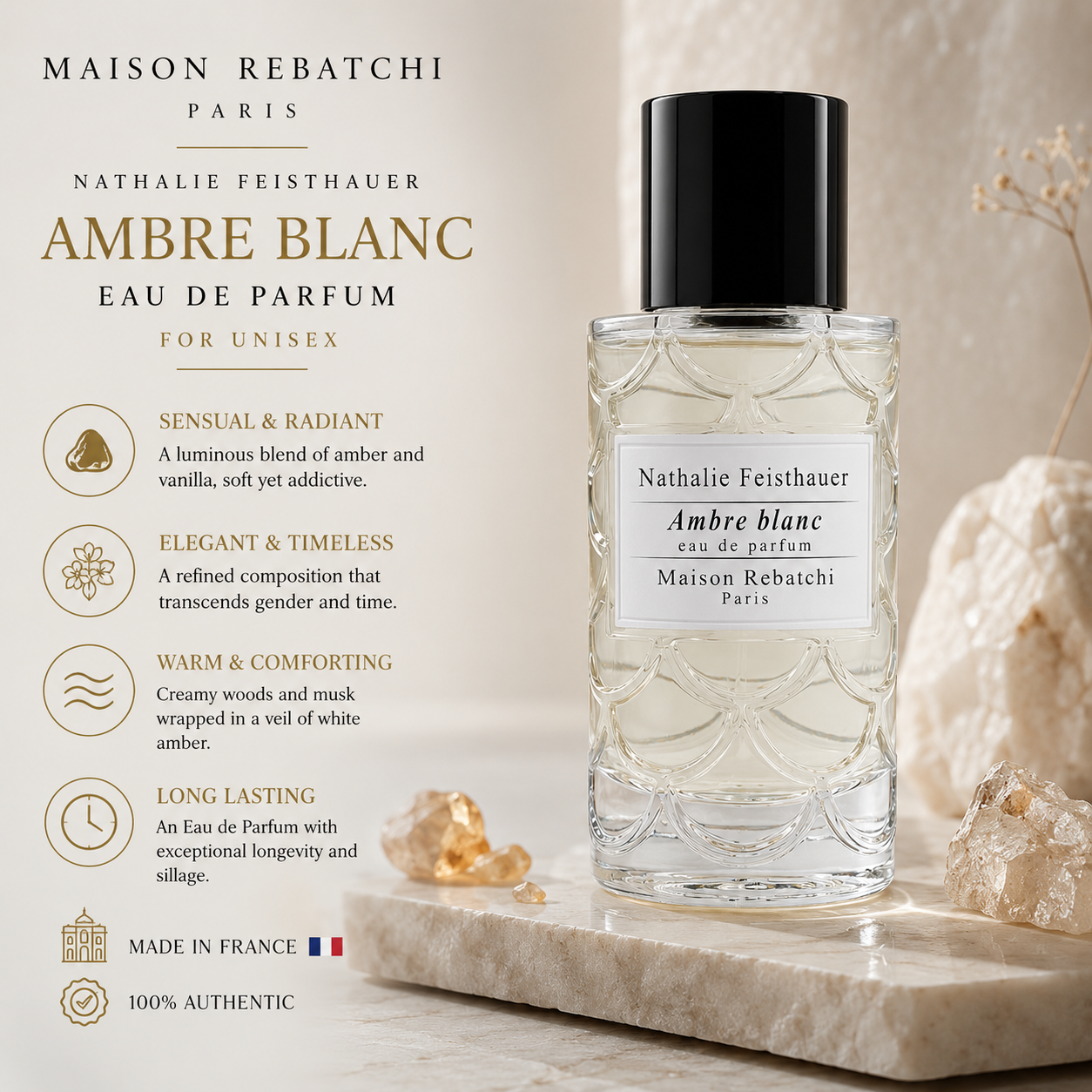 Maison Rebatchi Ambre Blanc For Unisex EDP 100Ml