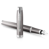 Parker IM Writing Rituals Fountain Pen – Grey Gradient, Chrome Trim (Fine Nib)