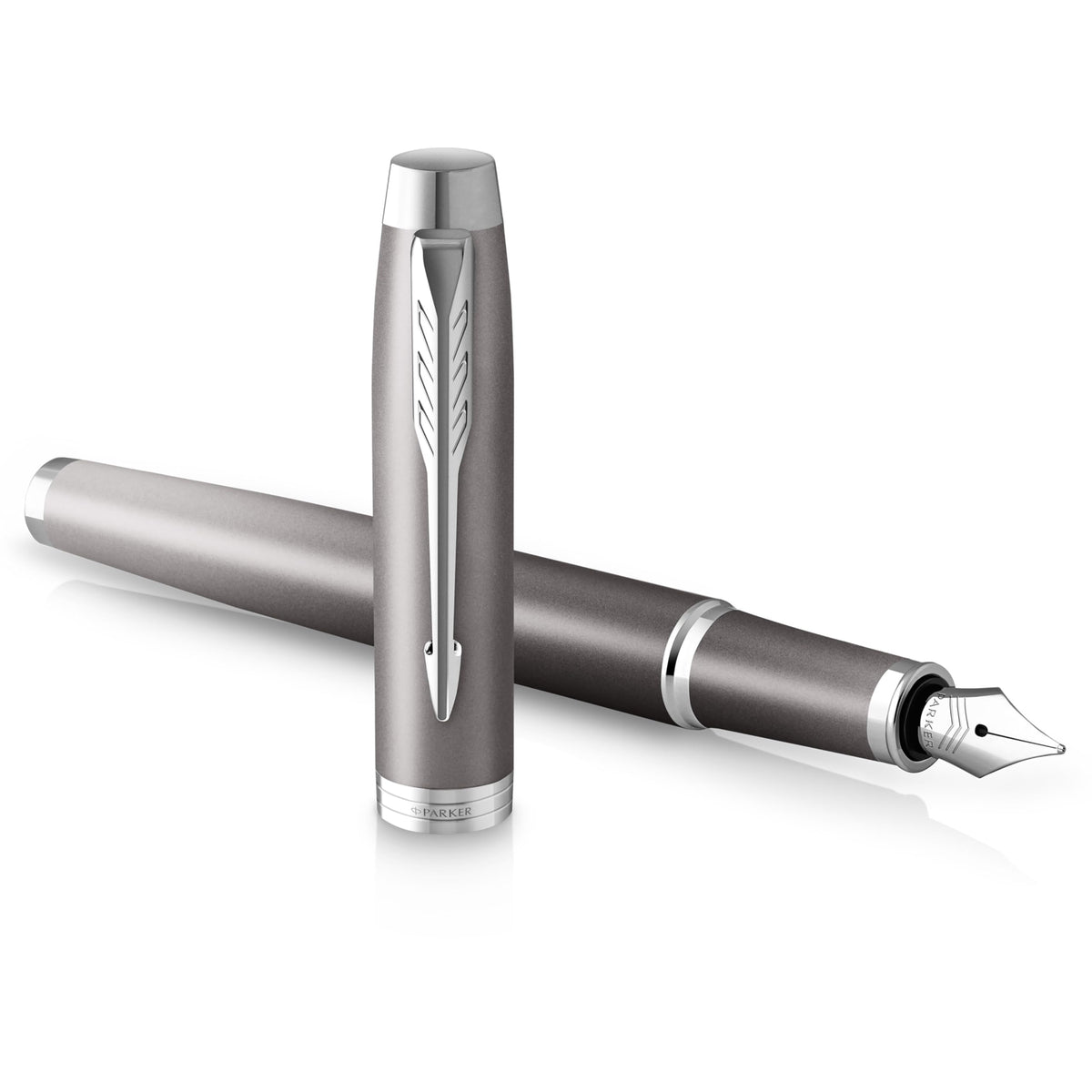 Parker IM Writing Rituals Fountain Pen – Grey Gradient, Chrome Trim (Fine Nib)