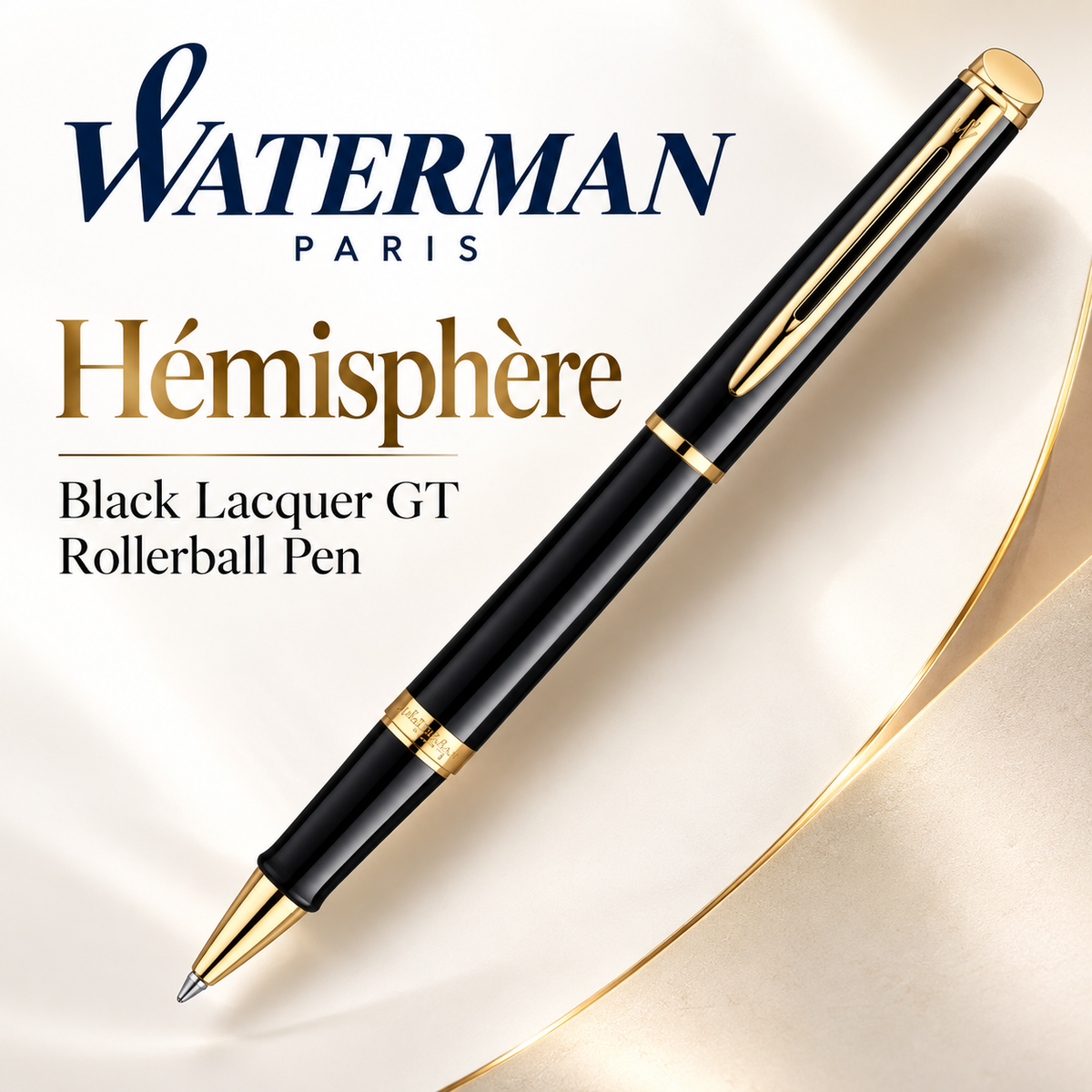 Waterman Hémisphère Black Lacquer GT Rollerball Pen