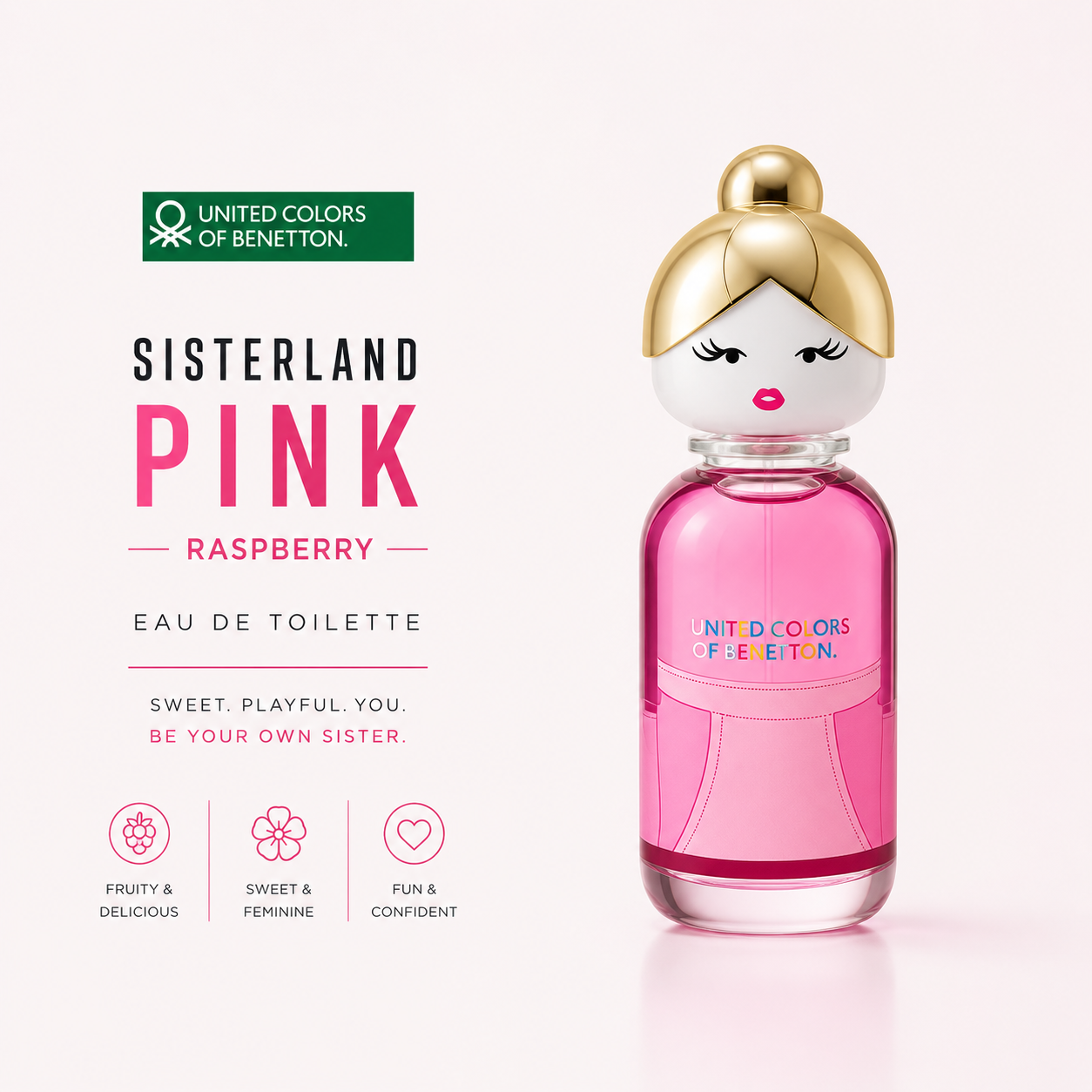 Benetton Sisterland Pink Raspberry EDT 80ml – Women's Fragrance