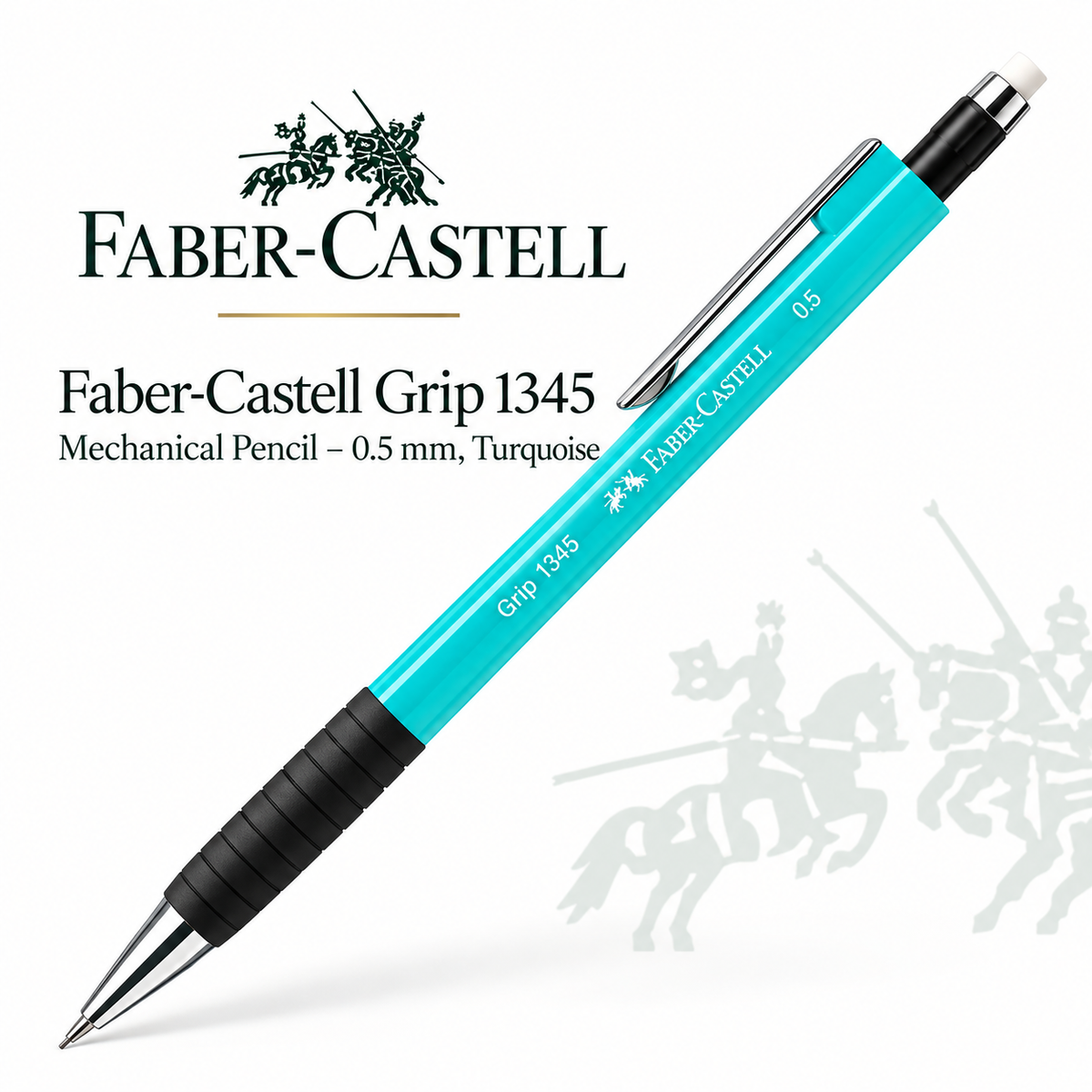 Faber-Castell Grip 1345 Mechanical Pencil – Turquoise, 0.5 mm