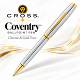 Cross Coventry Chrome & Gold-Tone Ballpoint Pen - Blue