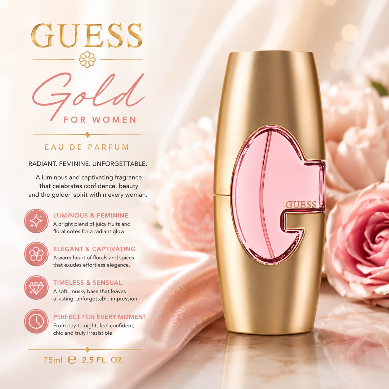 GUESS Gold for Women Eau de Parfum – 75ml