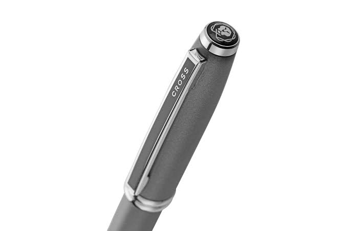 Cross Ashford Titanium Grey Ballpoint Pen – Chrome Trim (AT0782-2)