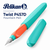 Pelikan Twist P457D Fountain Pen – Ergonomic Student Pen | Assorted Colours