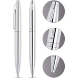 Cross Calais Ballpoint Pen – Polished Chrome, Blue Ink