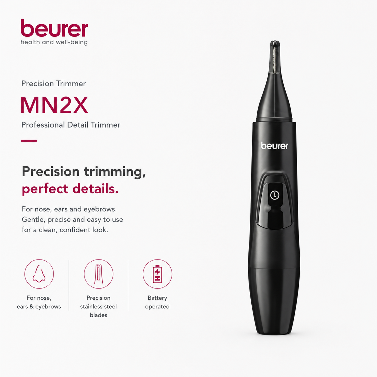 Beurer Precision Trimmer MN2X – Professional Detail Trimmer