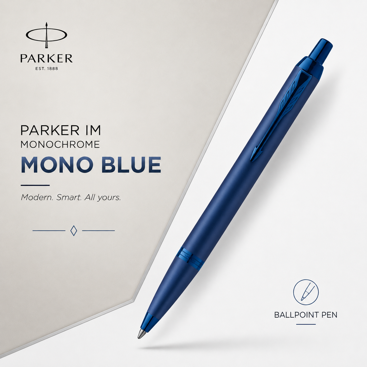 Parker IM Monochrome Mono Blue Ballpoint Pen