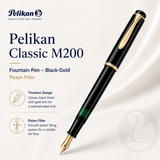 Pelikan Classic M200 Black-Gold Fountain Pen