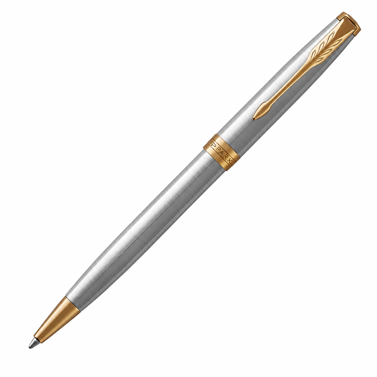 Parker Sonnet Ballpoint Pen – Stainless Steel with Gold Trim | Premium Ballpoint Pen