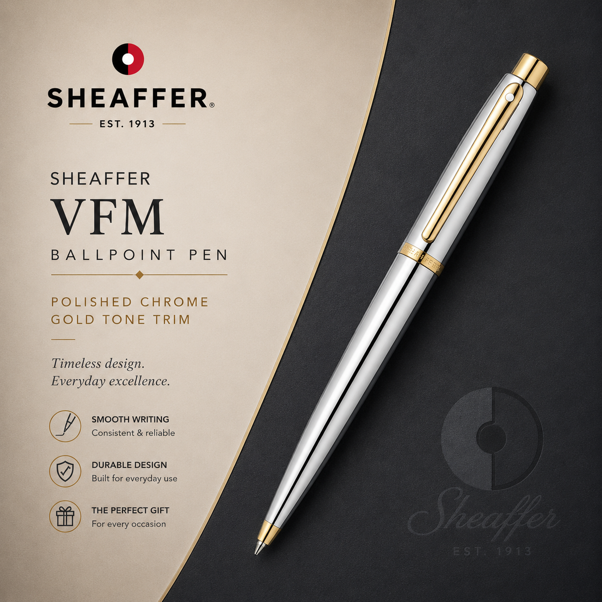 Sheaffer VFM Polished Chrome GT Ballpoint Pen