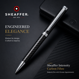 Sheaffer Intensity Carbon Fibre Ballpoint Pen with Chrome Appointments