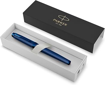 Parker IM Monochrome Blue Fountain Pen – Matching Blue Trim