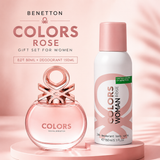 Benetton Colors Rose Gift Set – EDT 80ml + Deodorant 150ml