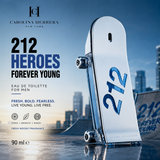 Carolina Herrera 212 Heroes Forever Young EDT for Men – 90ml | Fresh Woody Fragrance