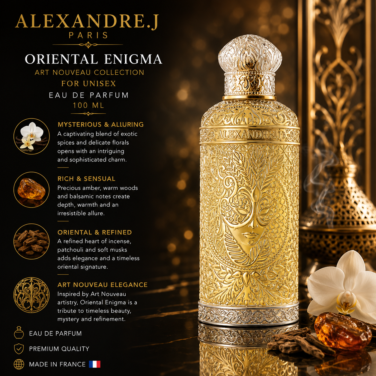 Alexandre.J Art Nouveau Collection Oriental Enigma For Unisex EDP 100Ml