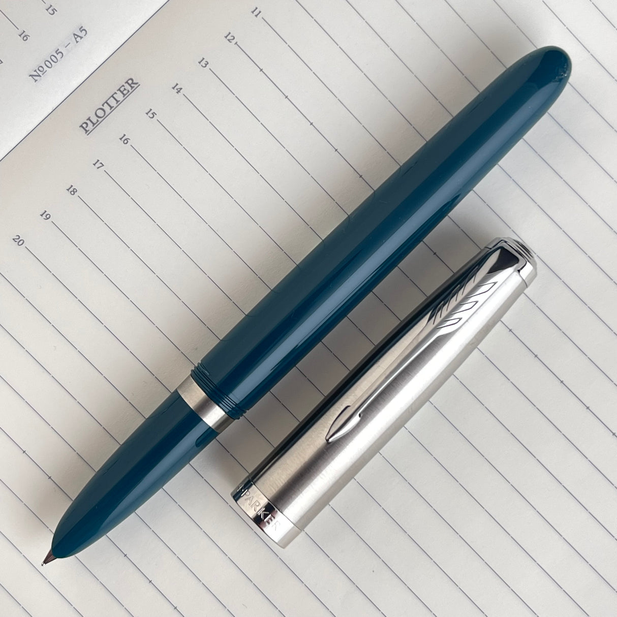 Parker 51 Rebirth Fountain Pen – Midnight Blue with Chrome Trim | Premium Fountain Pen