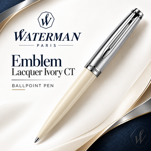 Waterman Emblem Lacquer Ivory CT Ballpoint Pen