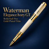Waterman Elegance Ivory GT Rollerball Pen – Gold-Plated Trim