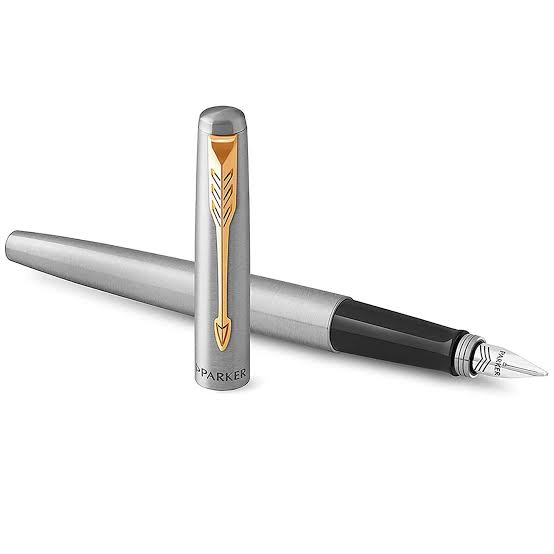 Parker Jotter Core Fountain Pen – Stainless Steel with Gold Trim | Premium Fountain Pen
