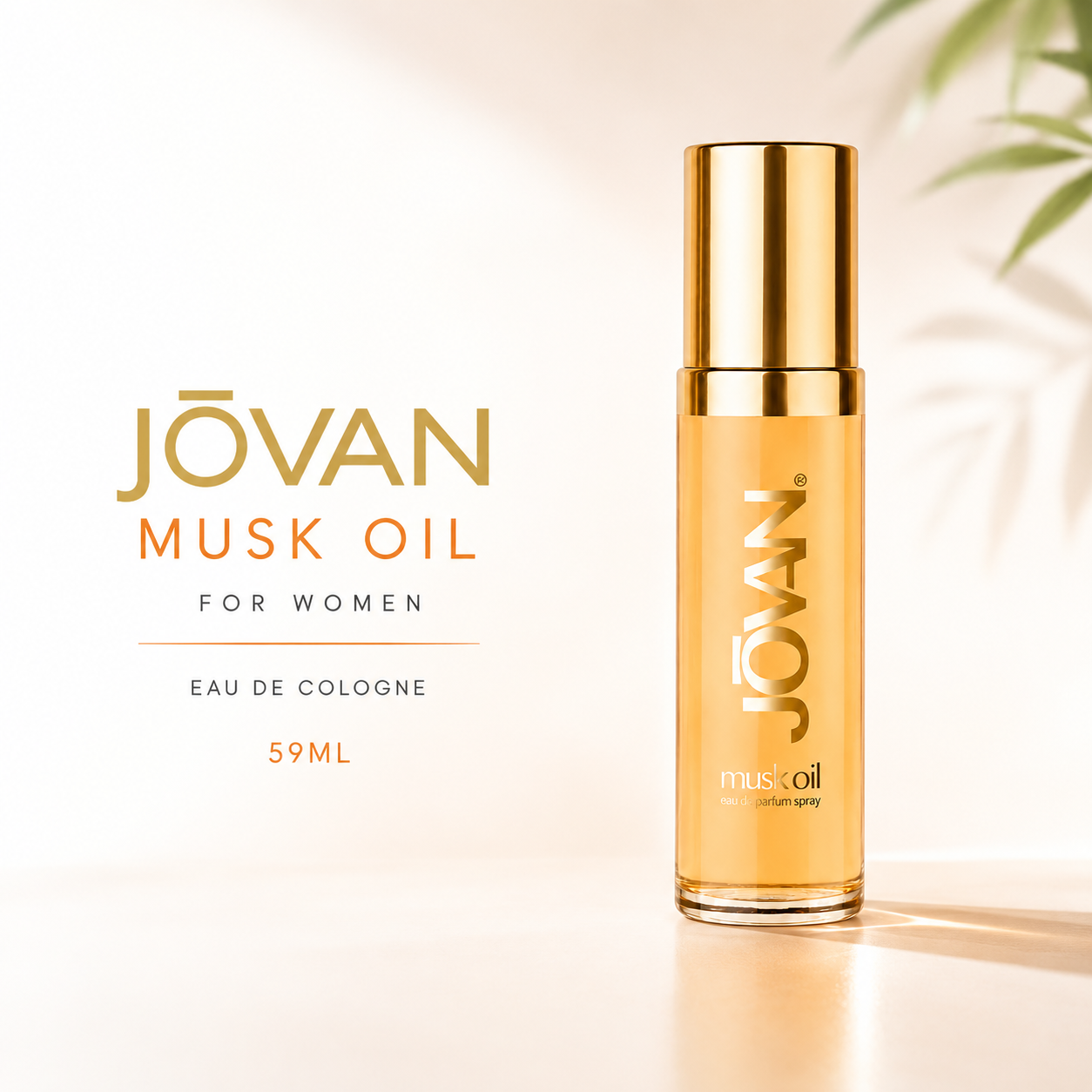 Jovan Musk Orange for Women Eau de Cologne 59ml | Fresh Citrus Musk Fragrance