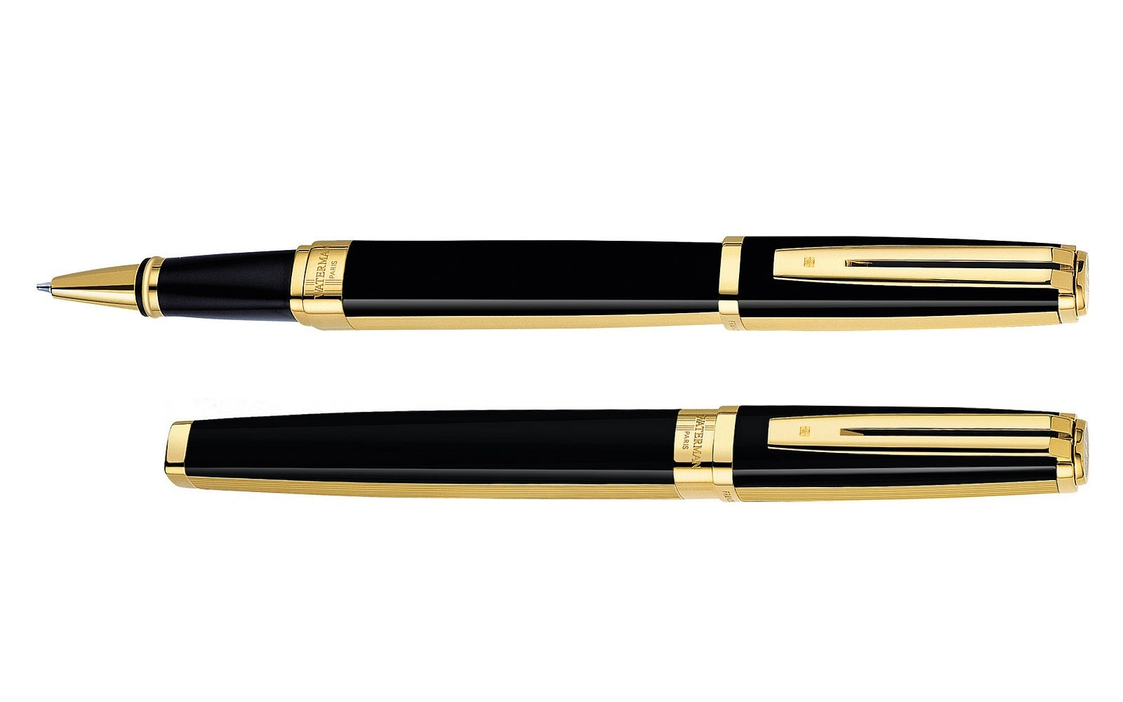 Waterman Exception Night & Day Gold Rollerball Pen | 23K Gold Plated Trim