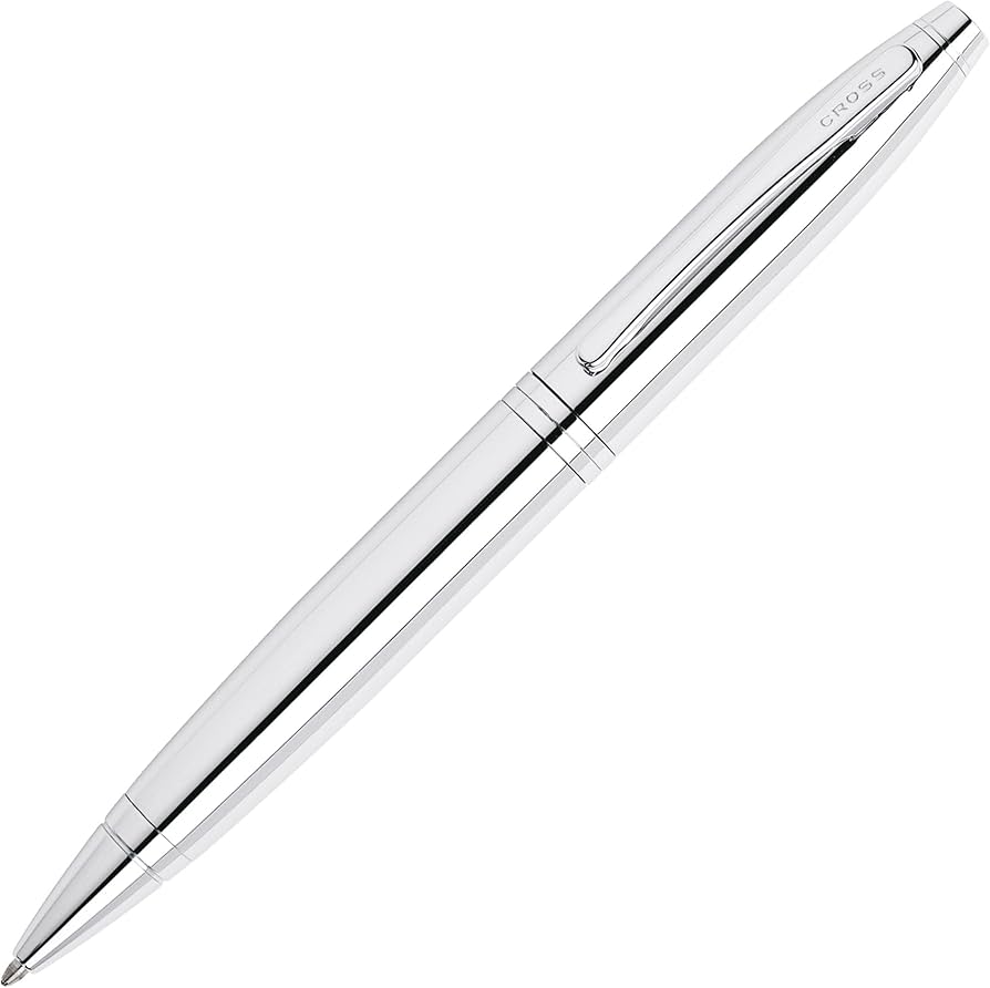 Cross Calais Ballpoint Pen – Polished Chrome, Blue Ink