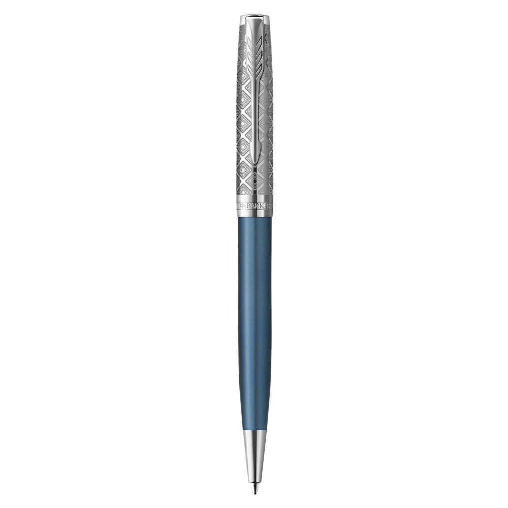 Parker Sonnet Ballpoint Pen – Premium Metal Blue with Chrome Trim | Premium Ballpoint Pen