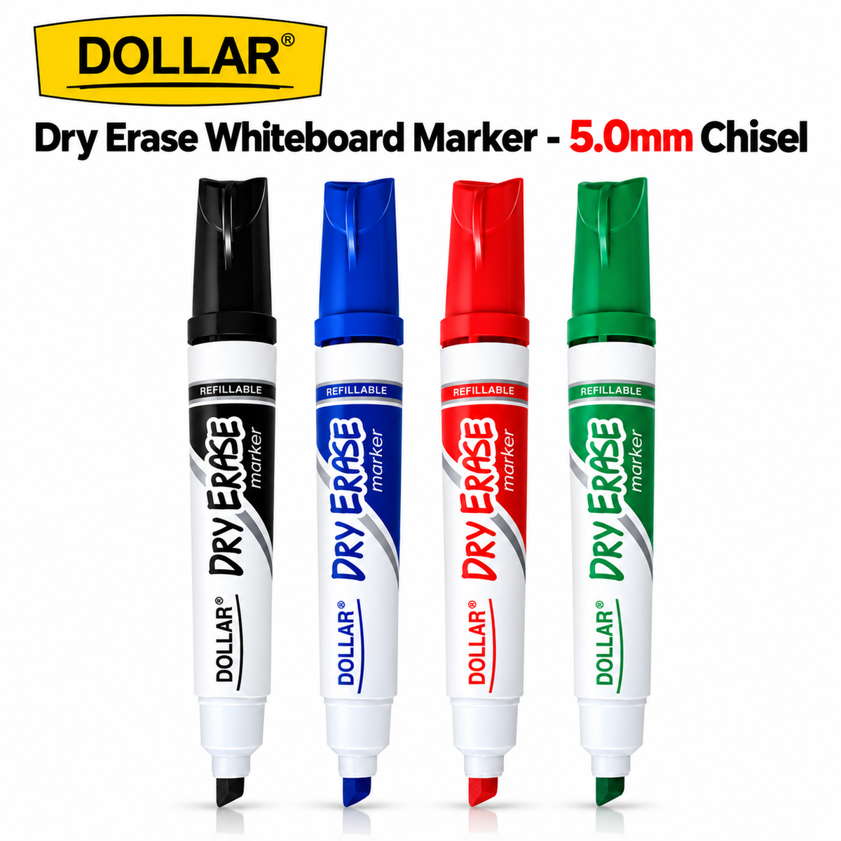 Dollar Dry Erase Whiteboard Marker – 4 Color Set
