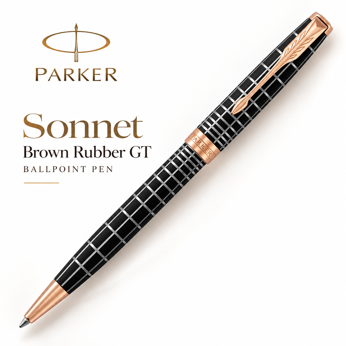 Parker Sonnet Brown Rubber GT Ballpoint Pen