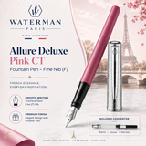 Waterman Allure Deluxe Pink CT Fountain Pen – Fine Nib (F)