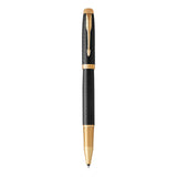 Parker IM Premium Rollerball Pen – Matte Black Diamond Pattern Gold Trim (GT)