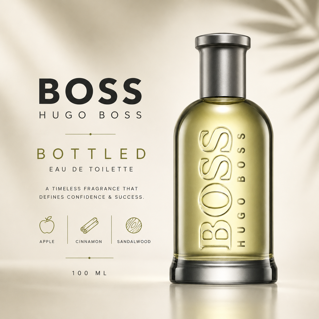 Hugo Boss Bottled EDT for Men 100ml | Classic Woody Aromatic Perfume