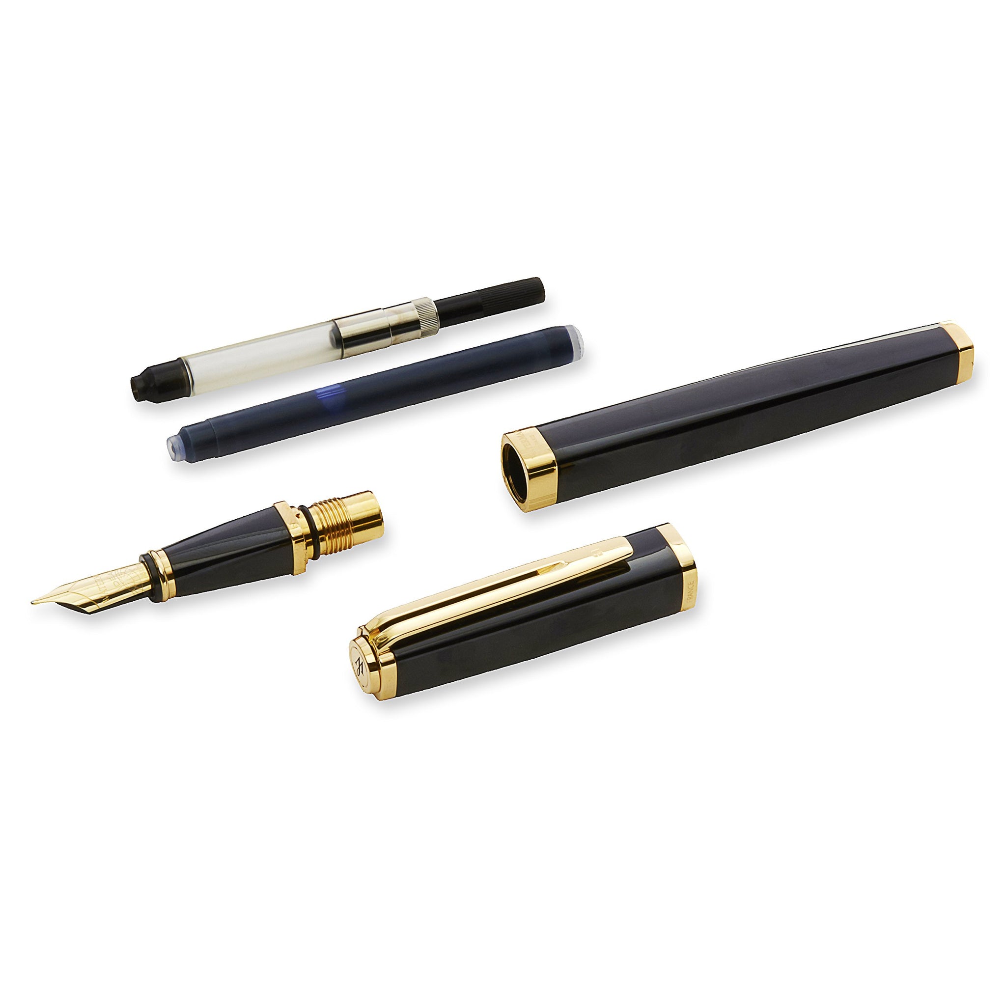 Waterman Exception Slim Black GT Fountain Pen – 18K Gold Nib