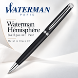 Waterman Hémisphère Ballpoint Pen – Metal & Black CT