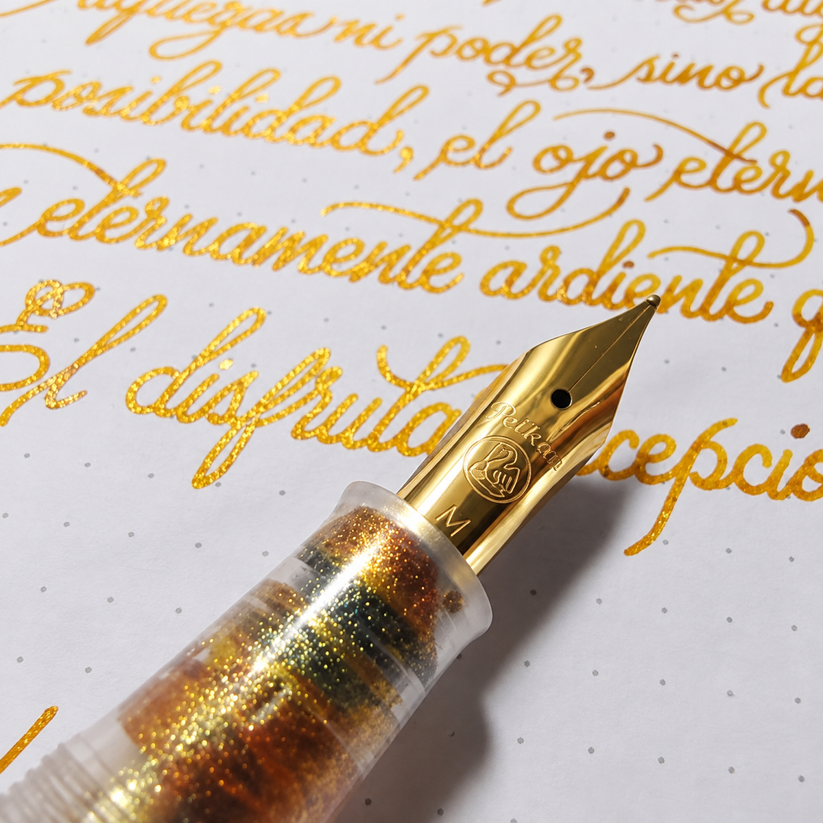 Pelikan Classic M200 Fountain Pen | Golden Beryl | 24K Gold-Plated Nib