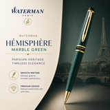 Waterman Hémisphère Marble Green Ballpoint Pen