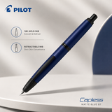 Pilot Capless Vanishing Point Fountain Pen – Matte Black BT (18K Gold Nib)