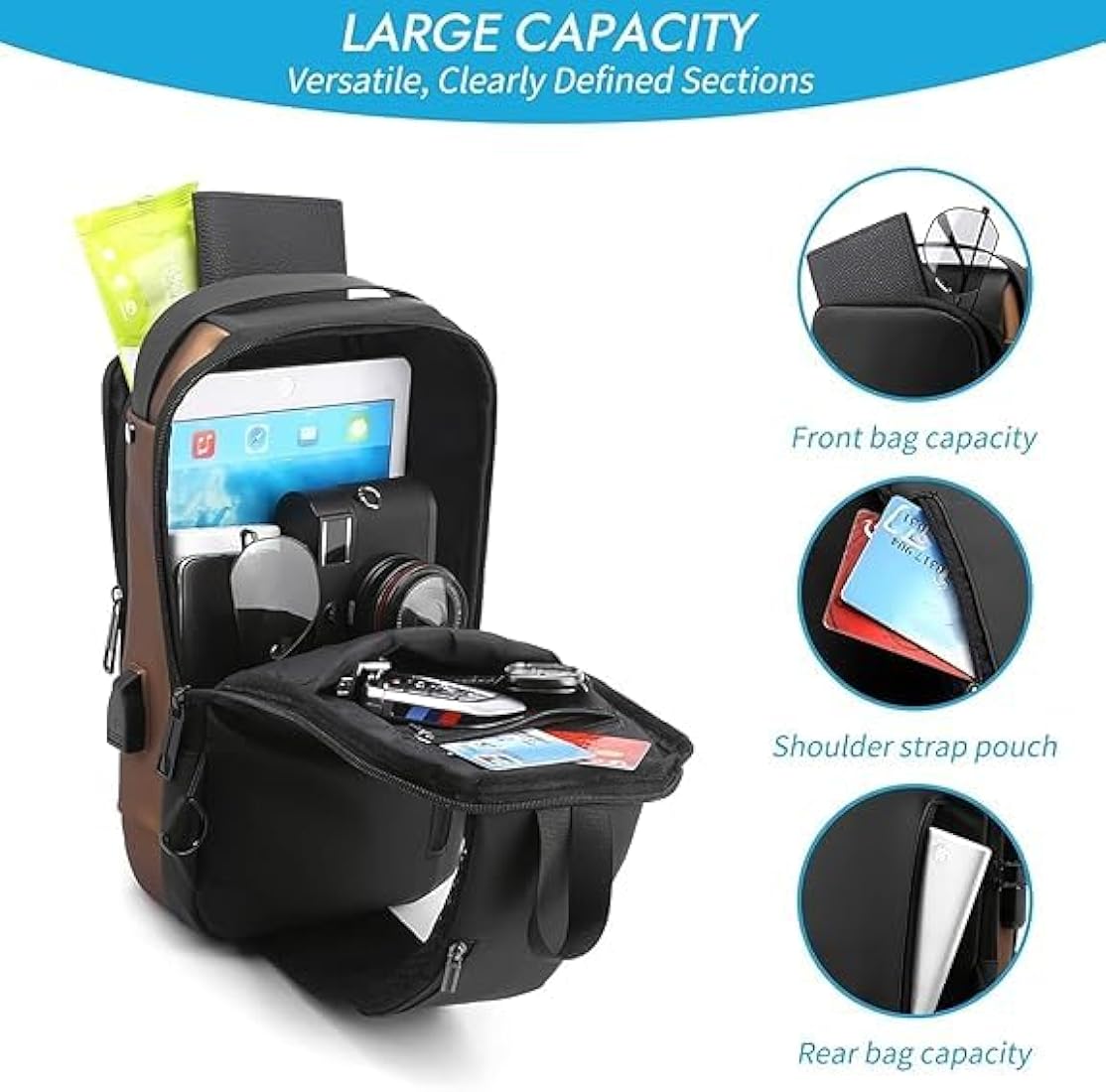 Anti-Theft Chest Crossbody Bag | Secure Travel Sling for Hajj & Umrah, Passport & Mobile Safe