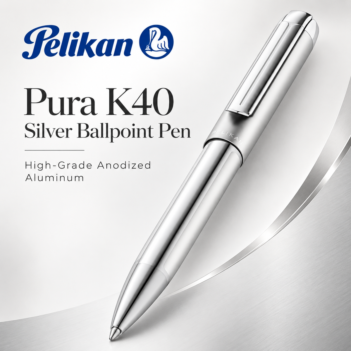 Pelikan Pura K40 Silver Ballpoint Pen