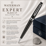 Waterman Expert Black CT Ballpoint Pen – Premium Writing Instrument
